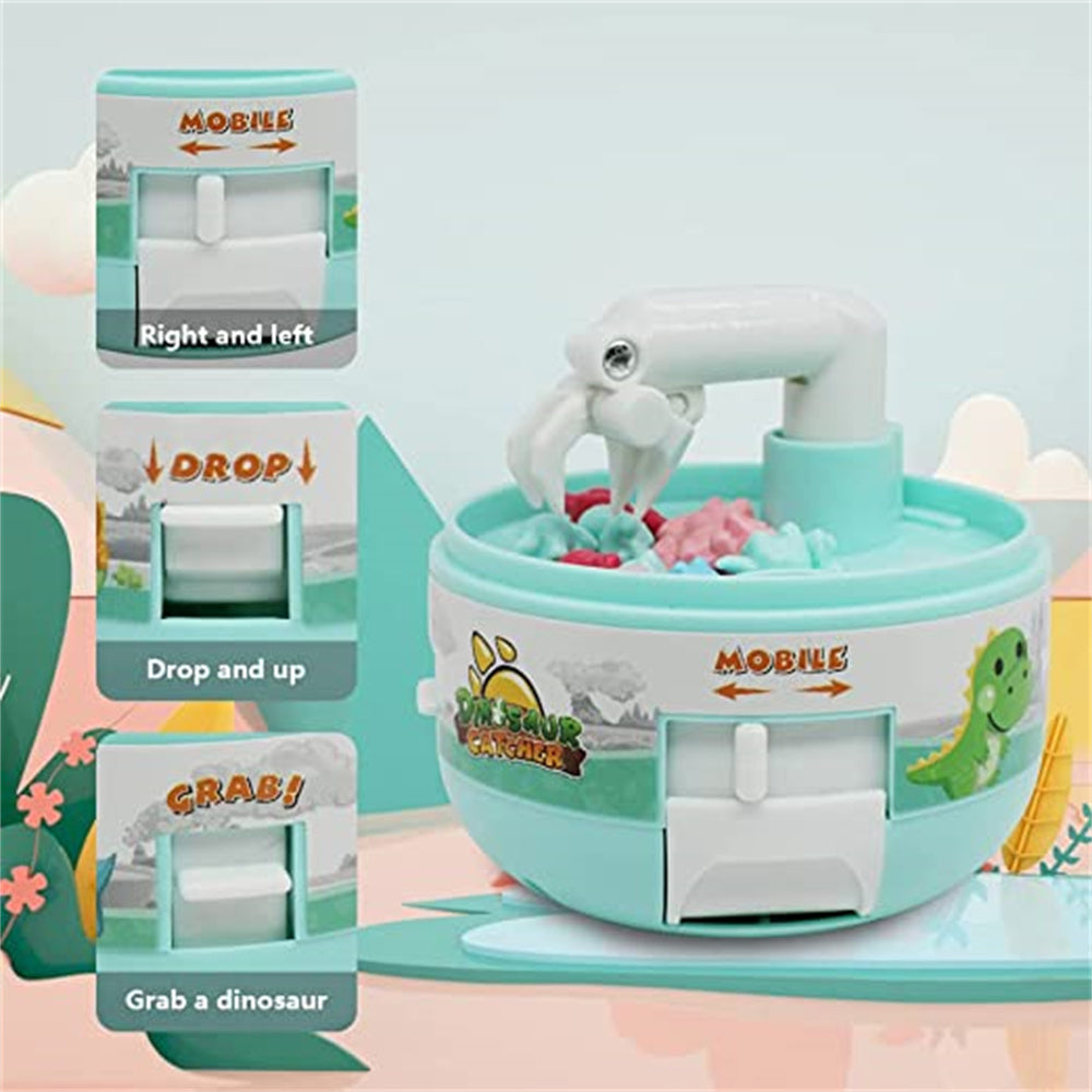 Kids Mini Claw Machine Toys with Dinosaur Figures F7030