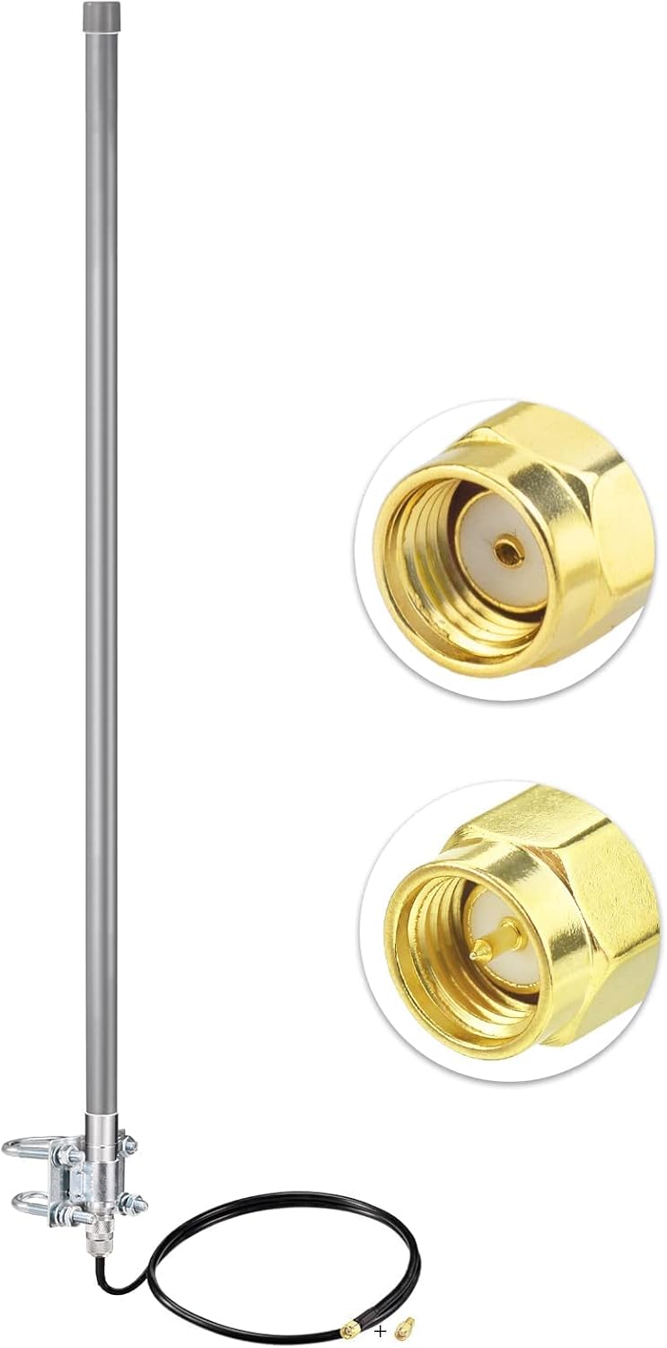 31.5inch 5.8 dBi Antenna 915MHz Lora Antennas Low Loss Cable 3.3ft Pack of 2 W572