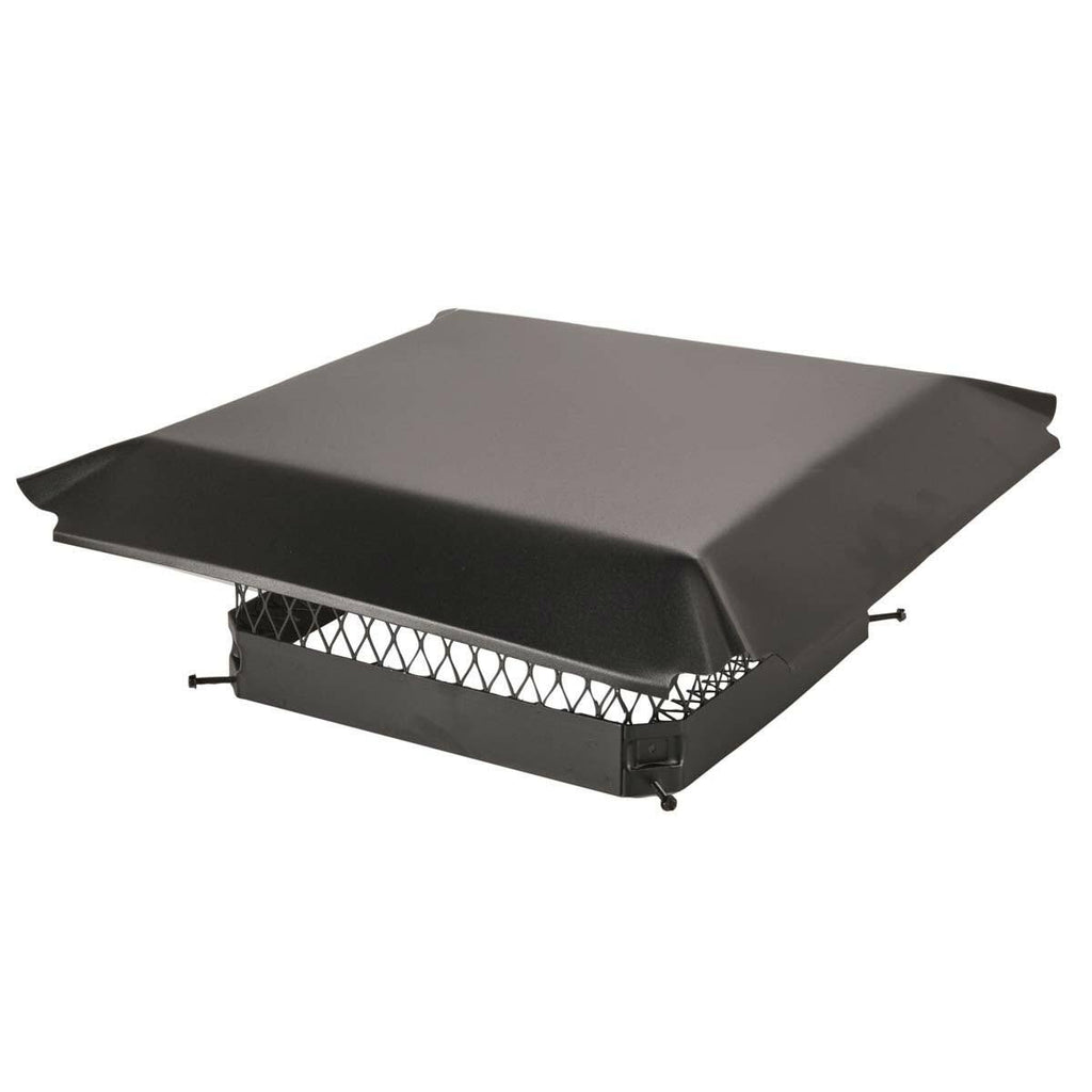 Black Galvanized Steel Single Flue Chimney Cap N676320