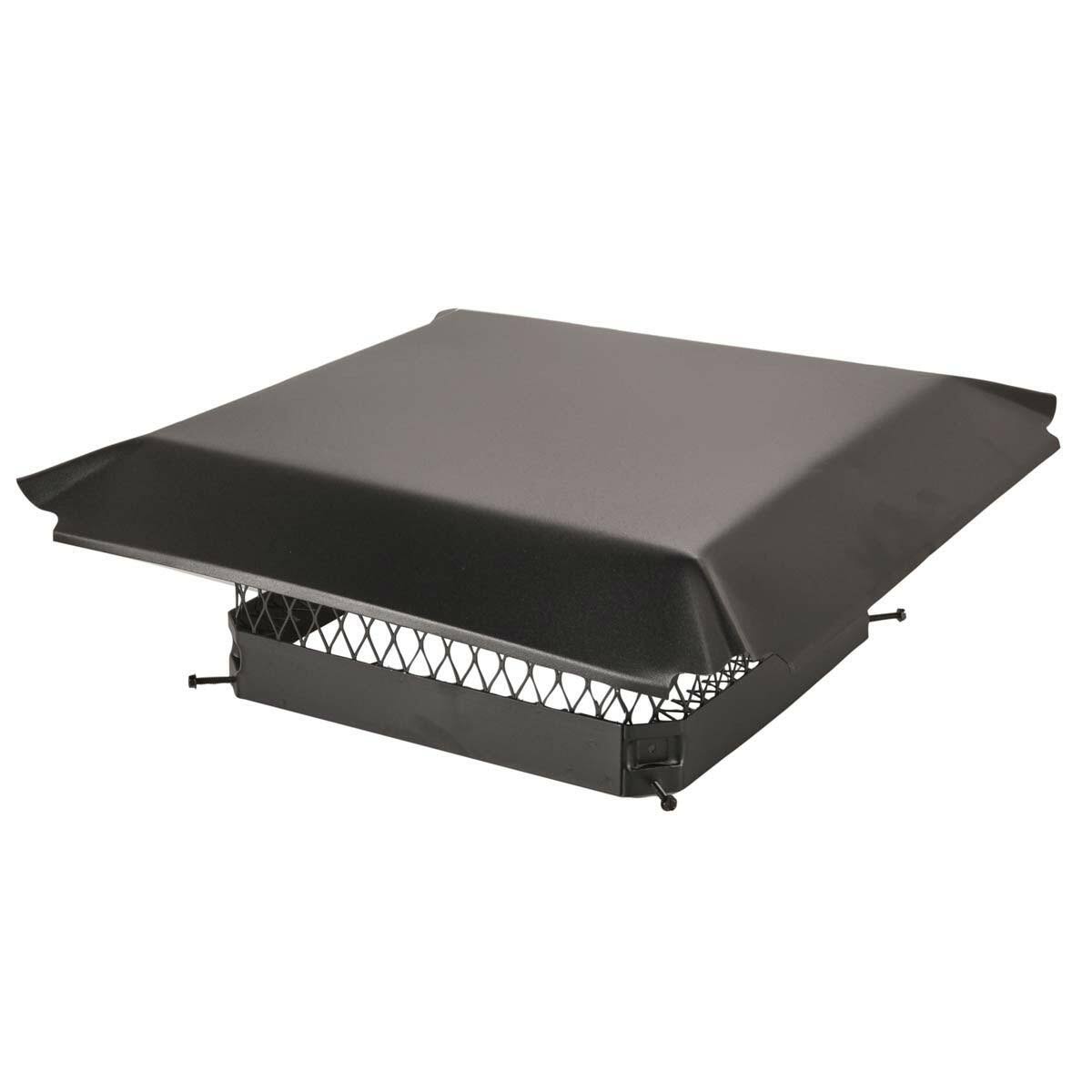 Black Galvanized Steel Single Flue Chimney Cap N676320