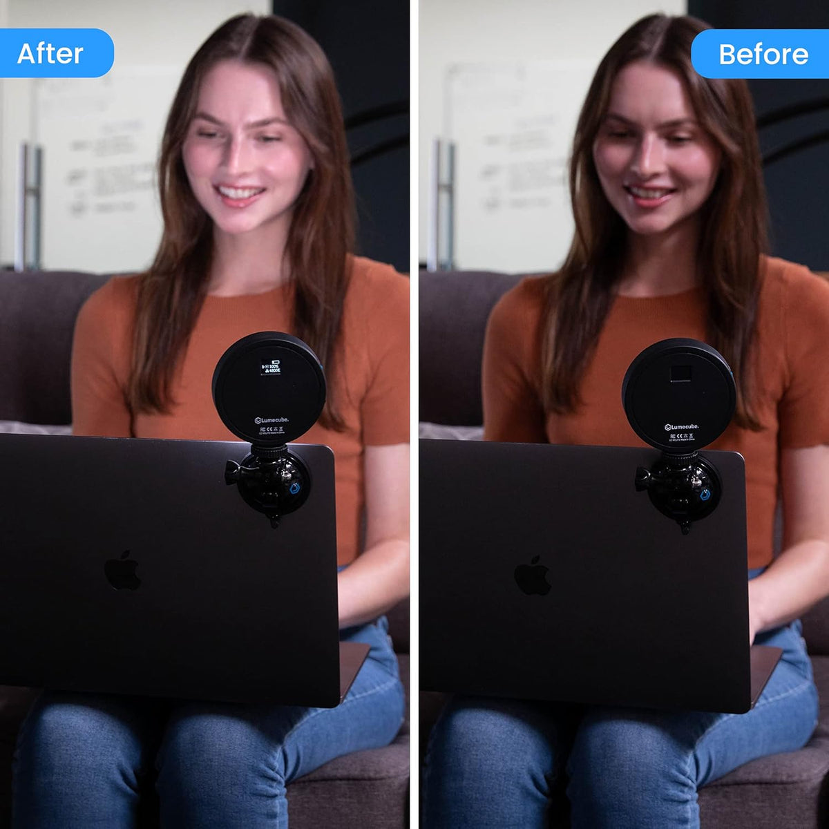 Video Conference Lighting Kit with Adjustable Brightness and Color Temperature, Stand and Mount Included T61713