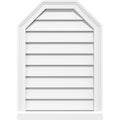 30x22W x 34x22H Octagonal Top Surface Mount PVC Gable Vent with Brickmoul A466613