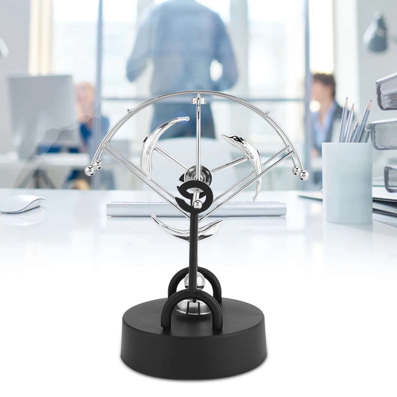 Perpetual Motion Dolphin Desk Toy U643