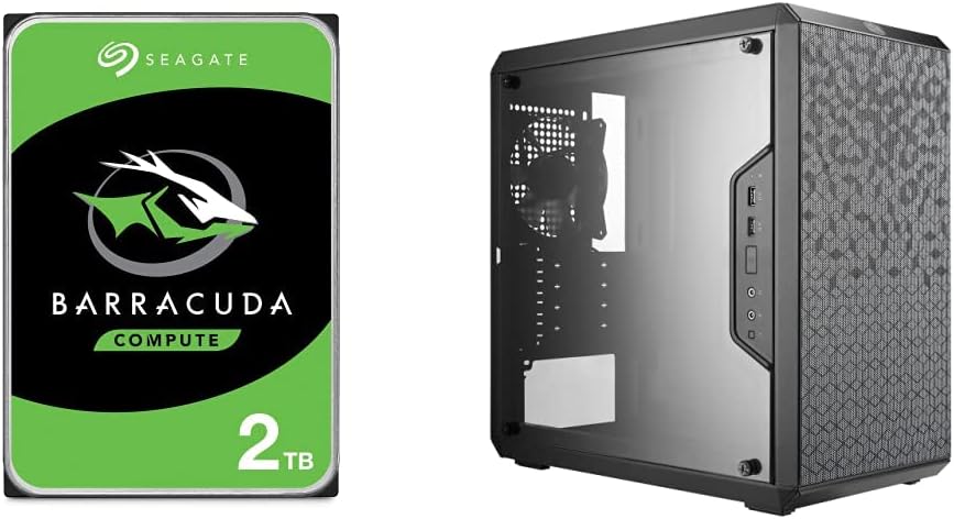 Black Micro-ATX Tower with Acrylic Side Panel, Pack of 2 M51296