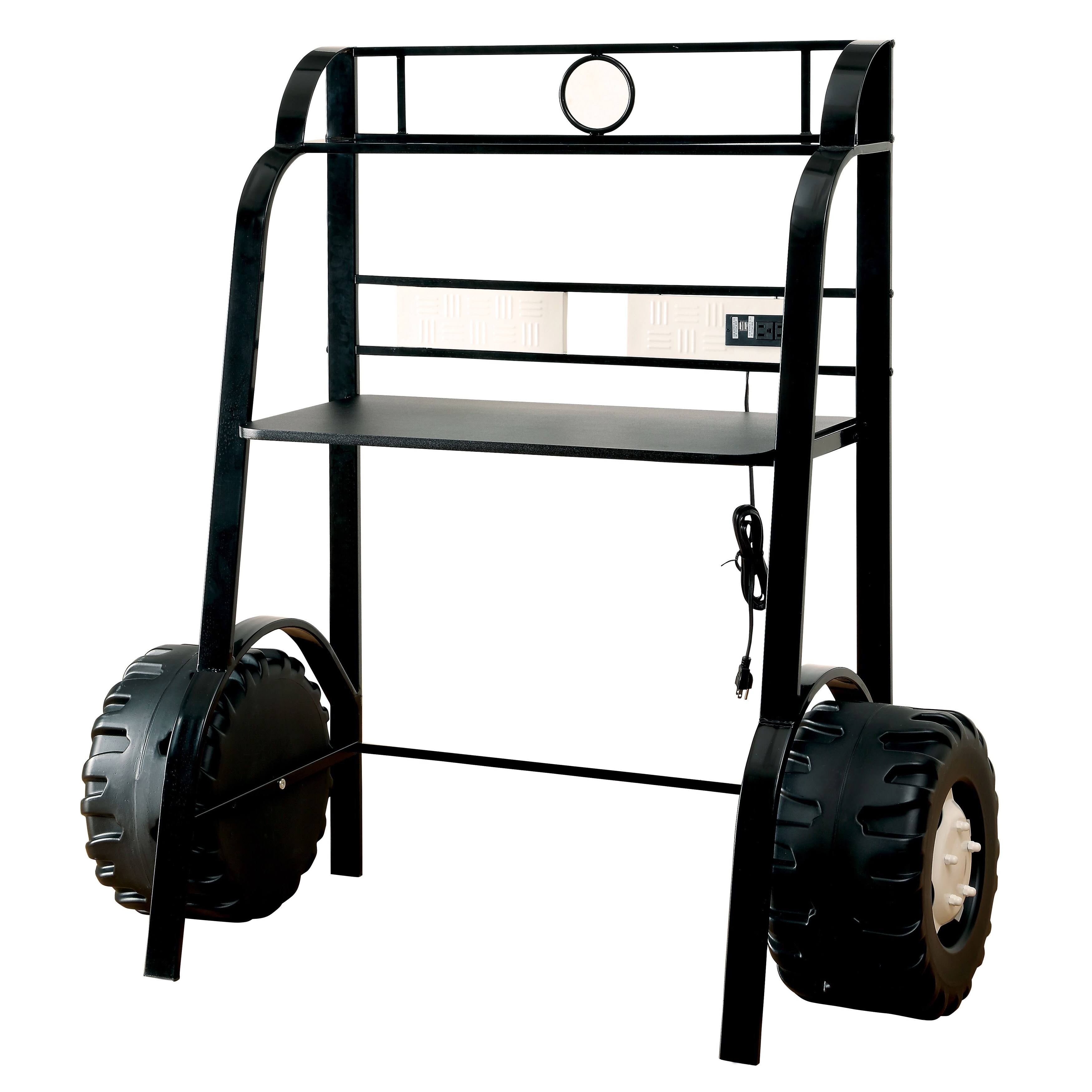 Black 2 Piece Racing Writing Desk Set E224