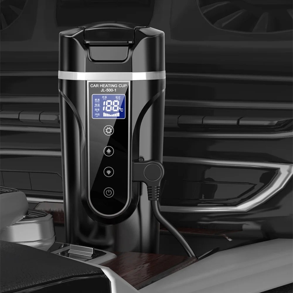12.0V Car 24V Truck Heated Cup Electric Kettle with LCD Display C622741