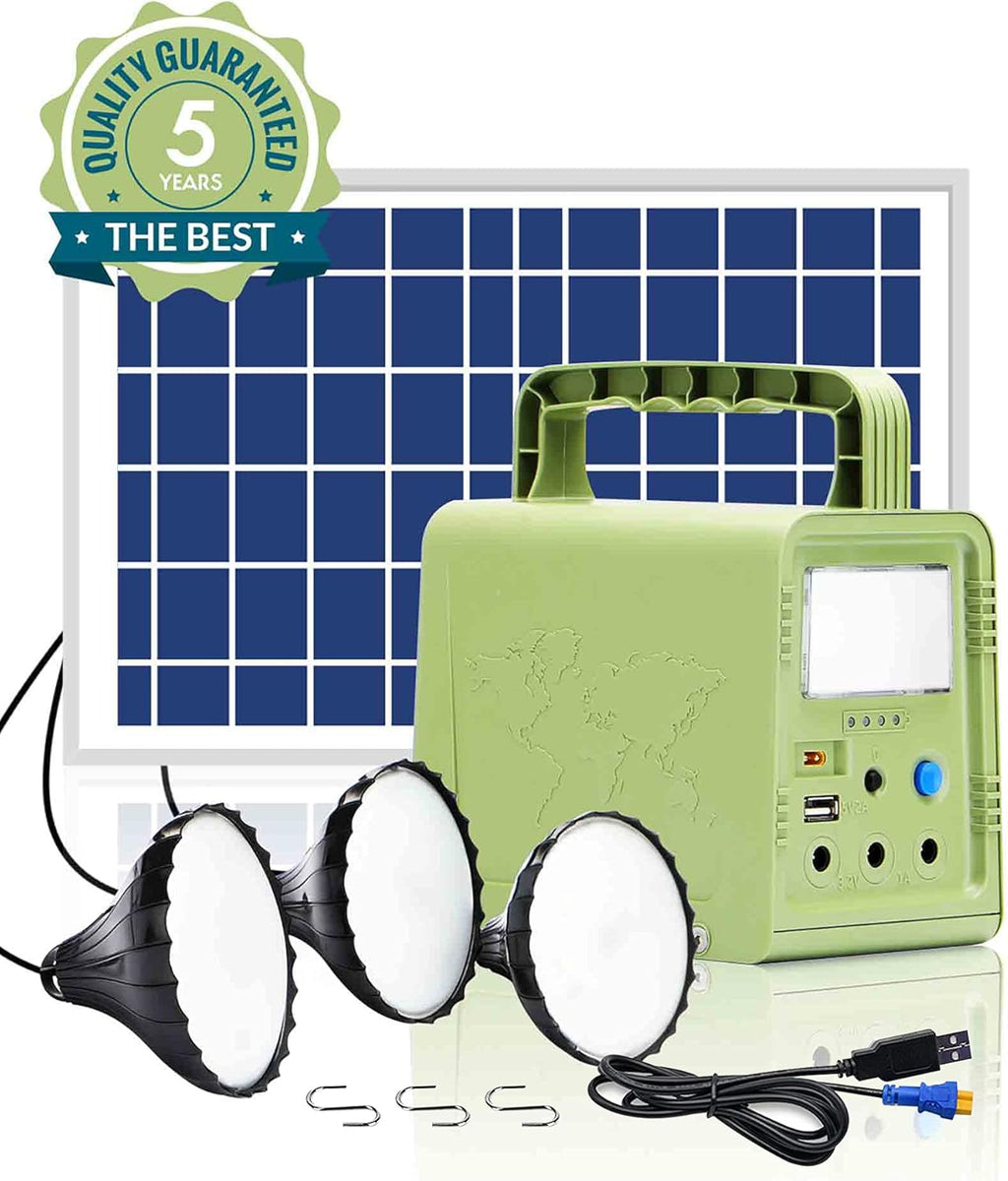 84Wh Portable Power Station with Solar Panel & Flashlights, USB DC Outlets, Pack of 2 E76391