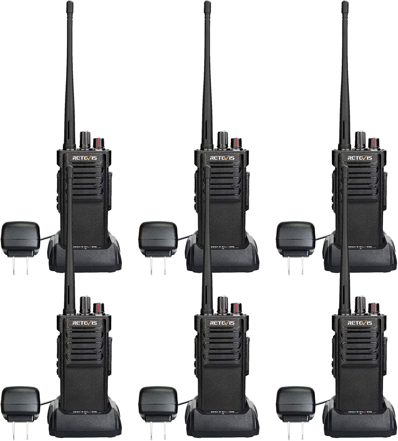 6 Pack Heavy Duty Two Way Radios with Charging Station Z700897