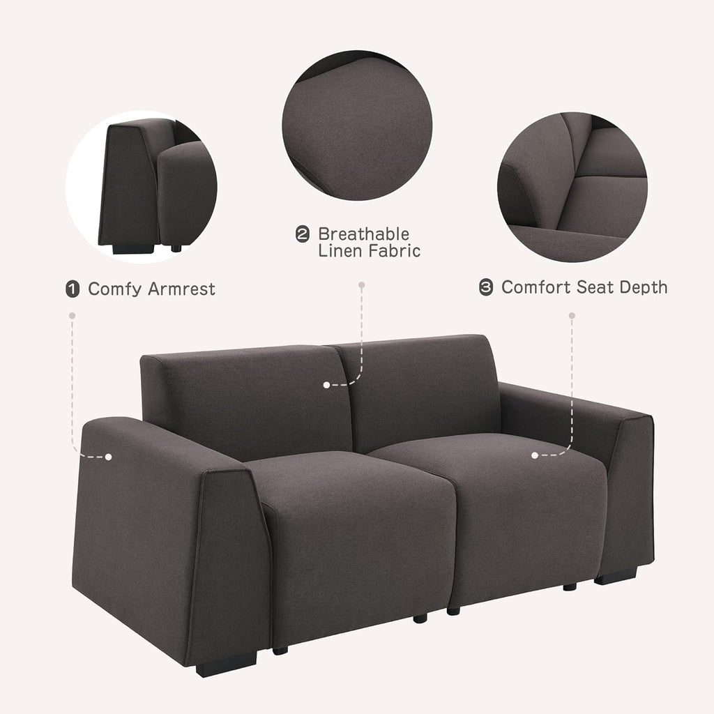 3 Seater Upholstered Sofa Couch U60036