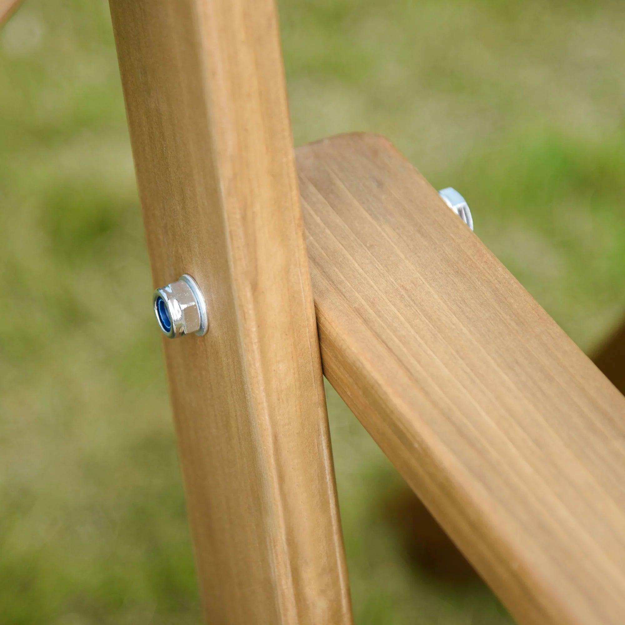 Natural Wooden Porch Swing with Steel Chains Q262033
