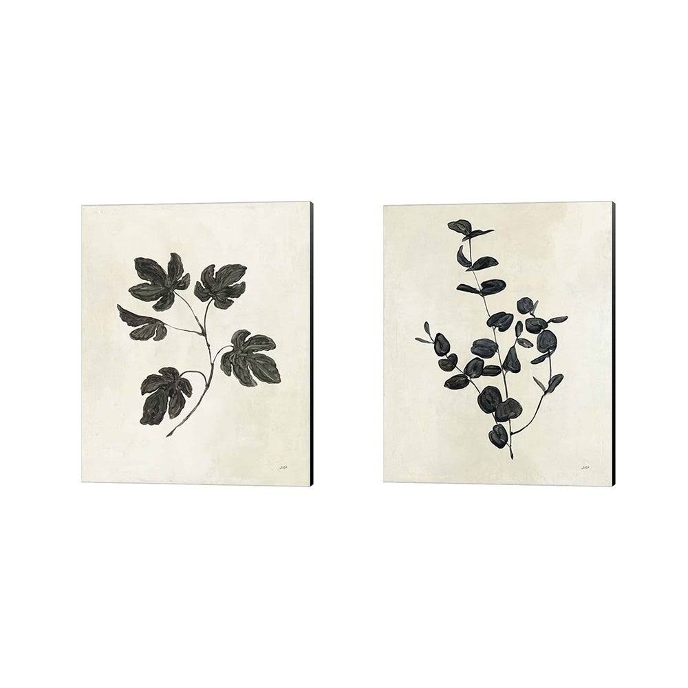 2 Piece Canvas Art Set, 12 x 15, Black X949756