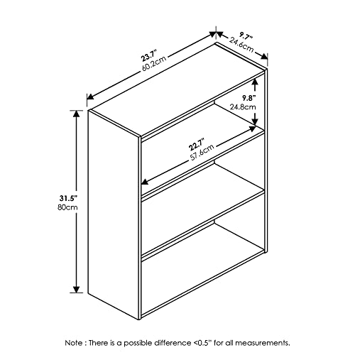 3-Tier Open Shelf Bookcase P1330