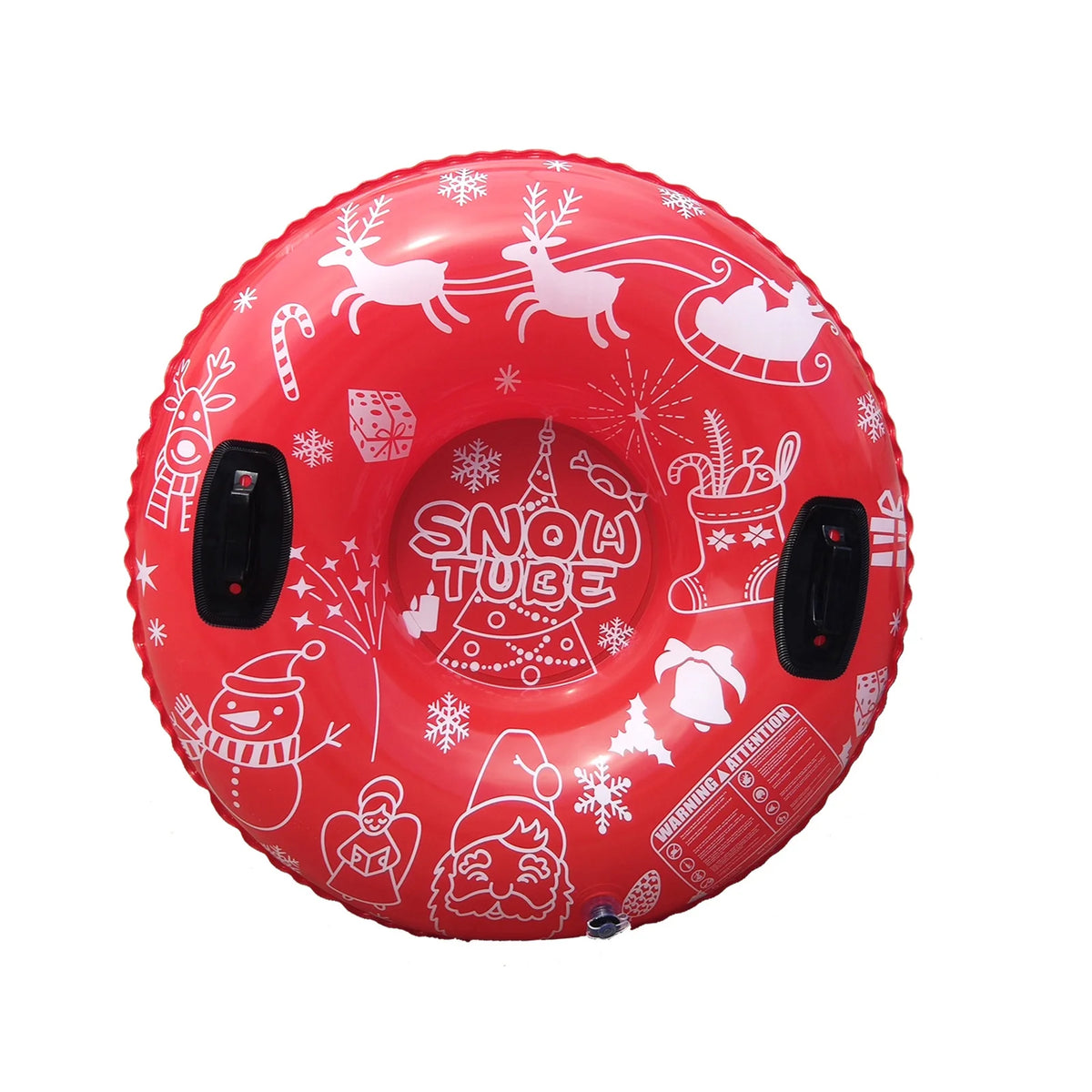 Inflatable Ski Ring Snow Sled PVC Red C721965