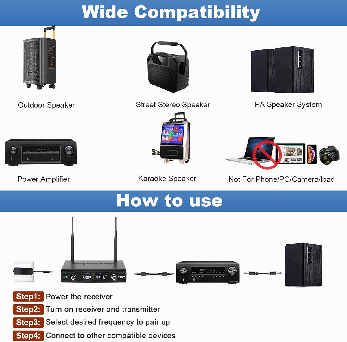 UHF Wireless Handheld Microphone System with Case M139340
