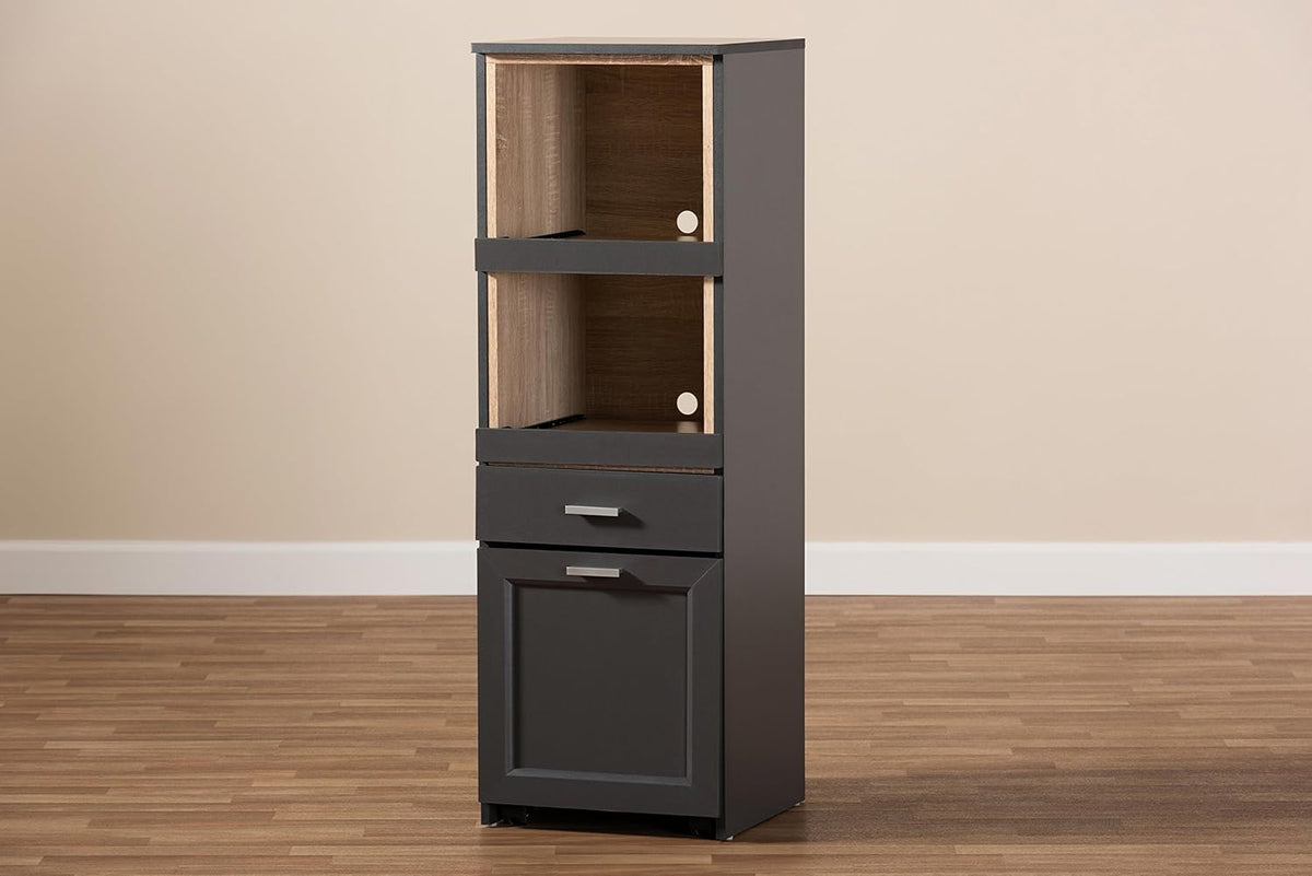Dark Grey/Oak Brown Kitchen Cabinet V823