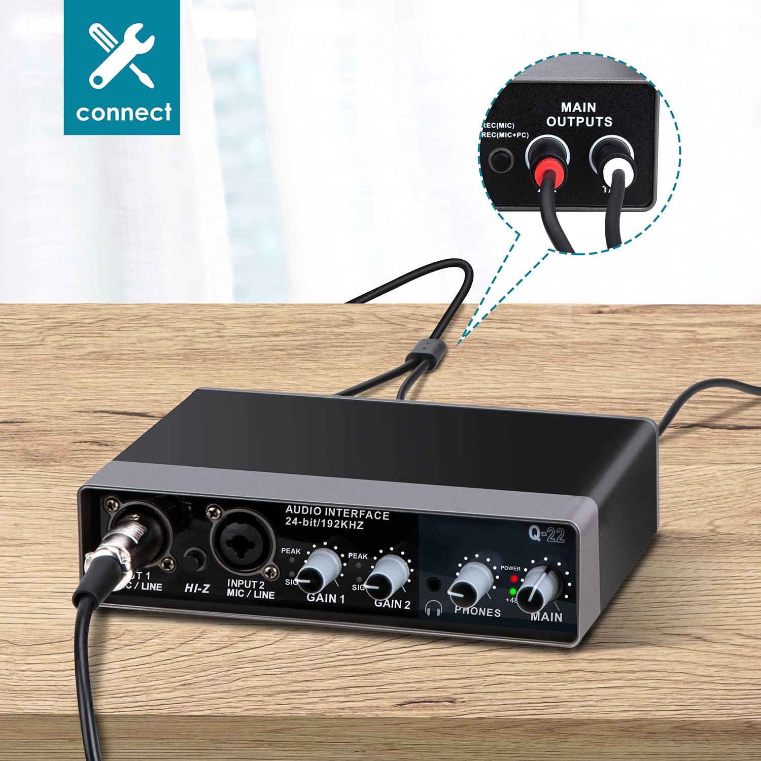 USB Audio Interface 2 Channel with Mic Preamps 48v G936645
