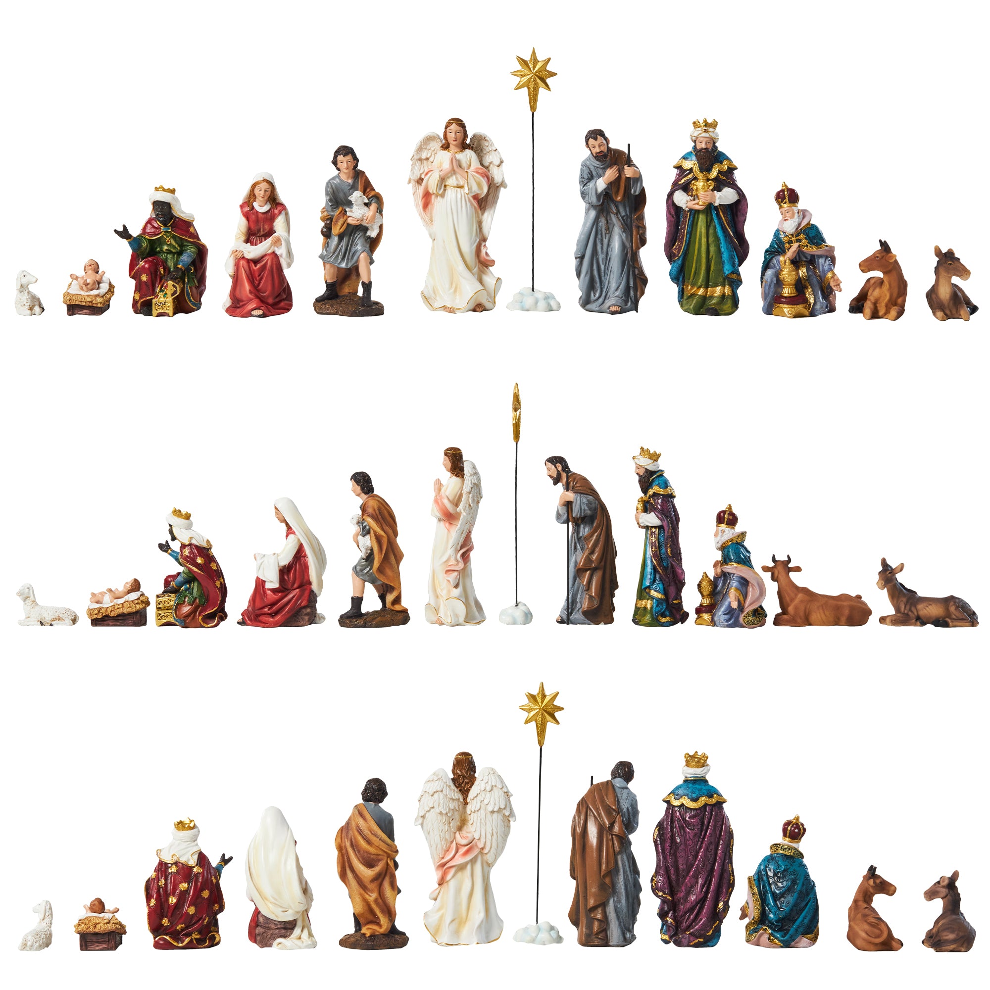 13 Pieces Resin Nativity Scene Set H4429