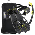 Adult Snorkeling Set Black with Mask, Snorkel, Large Fins and Gear Bag F312574