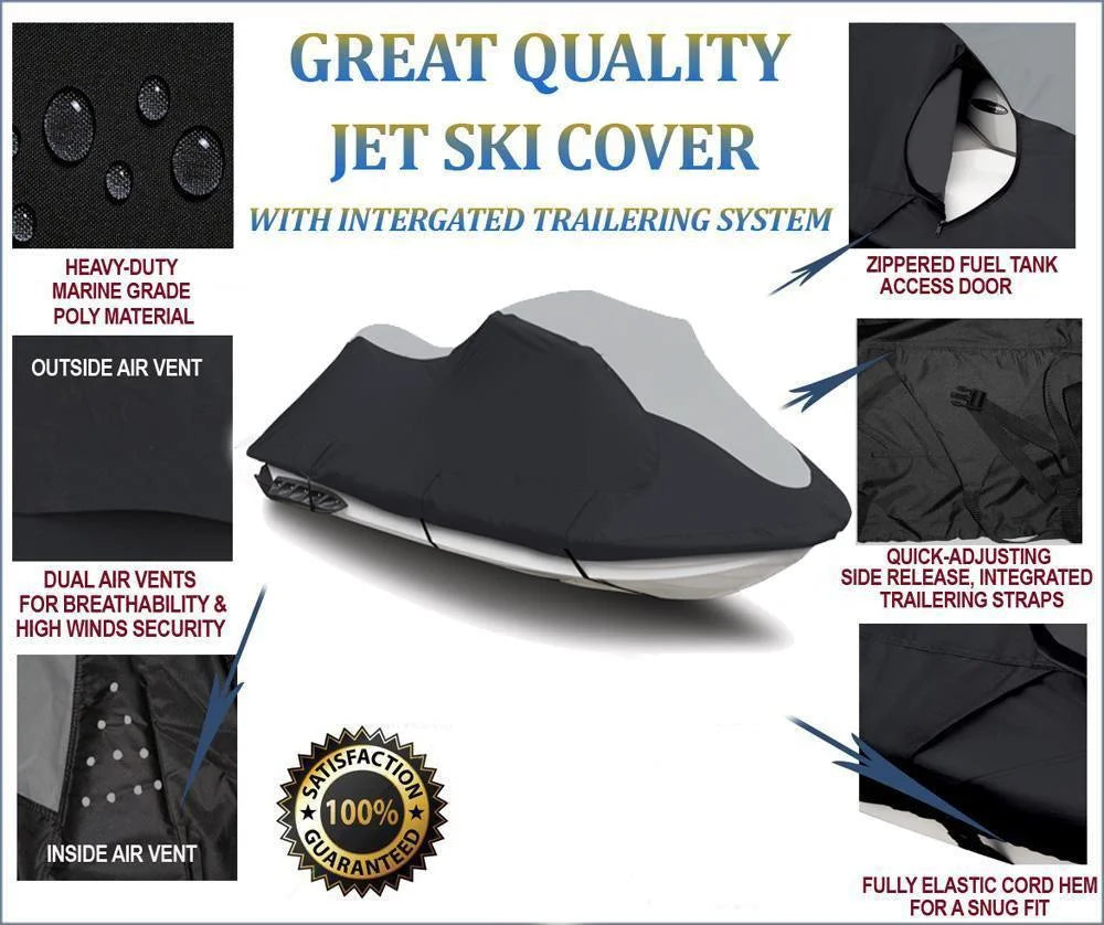 Black/Grey Jet Ski Cover M887