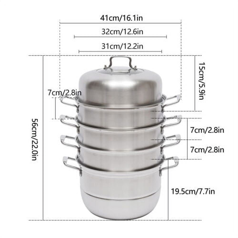 5 Tier Stainless Steel Steamer Cookware G494