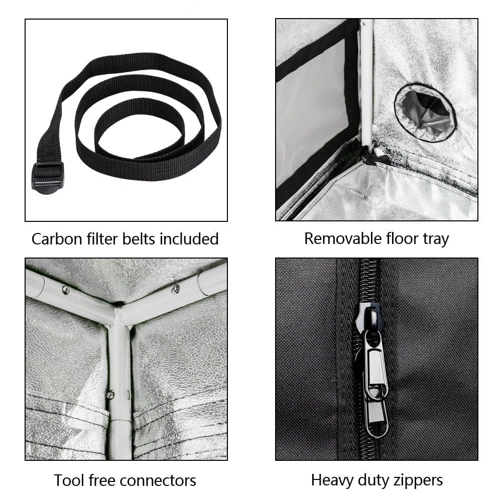 Black Hydroponic Plant Growing Tent with Window I15724