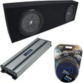 Dual 10 Black Sub Box Enclosure & Amp R5117