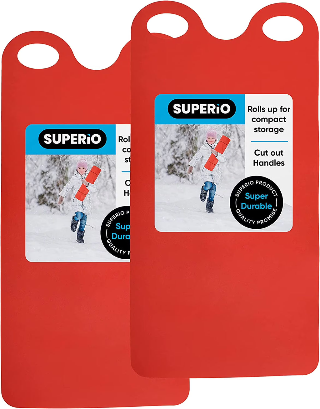 2 Pack Lightweight Plastic Snow Sled M52518