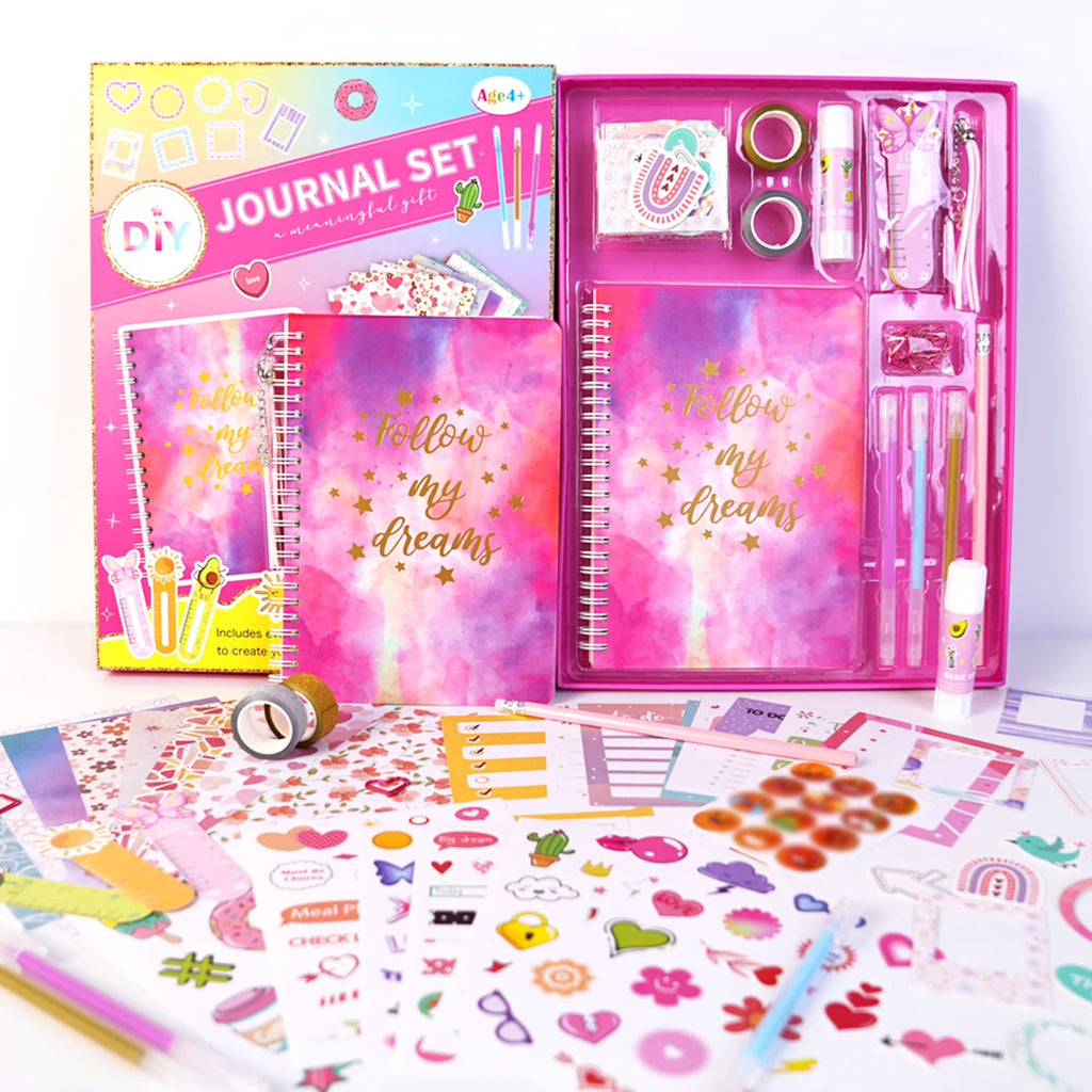 DIY Journal Kit for Girls, Journaling Arts Craft Kit, Scrapbook & Diary Supplies Set Q170275