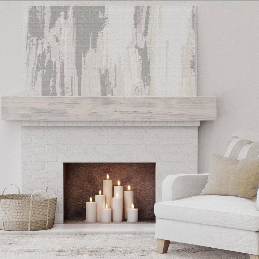 Sandblasted Faux Wood Fireplace Mantel B75346
