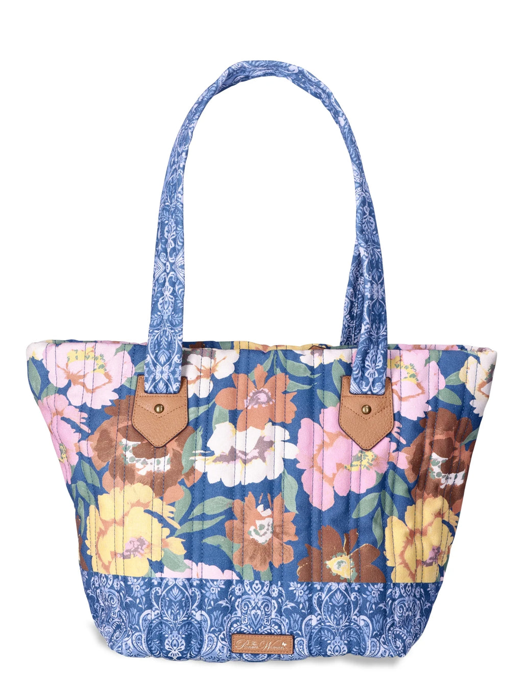Dark Denim Quilted Print Tote E84110