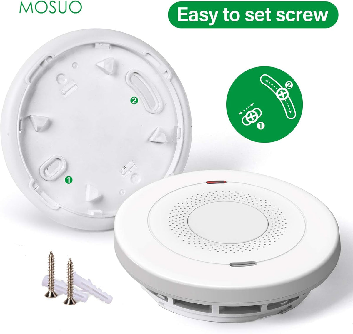 Smoke and Carbon Monoxide Detector Alarm, 10-Year Battery, Dual Sensor P474