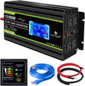 1500 Watt Pure Sine Wave Power Inverter DC 12V to 110V/120V with 4 AC Outlets and USB Port O9020