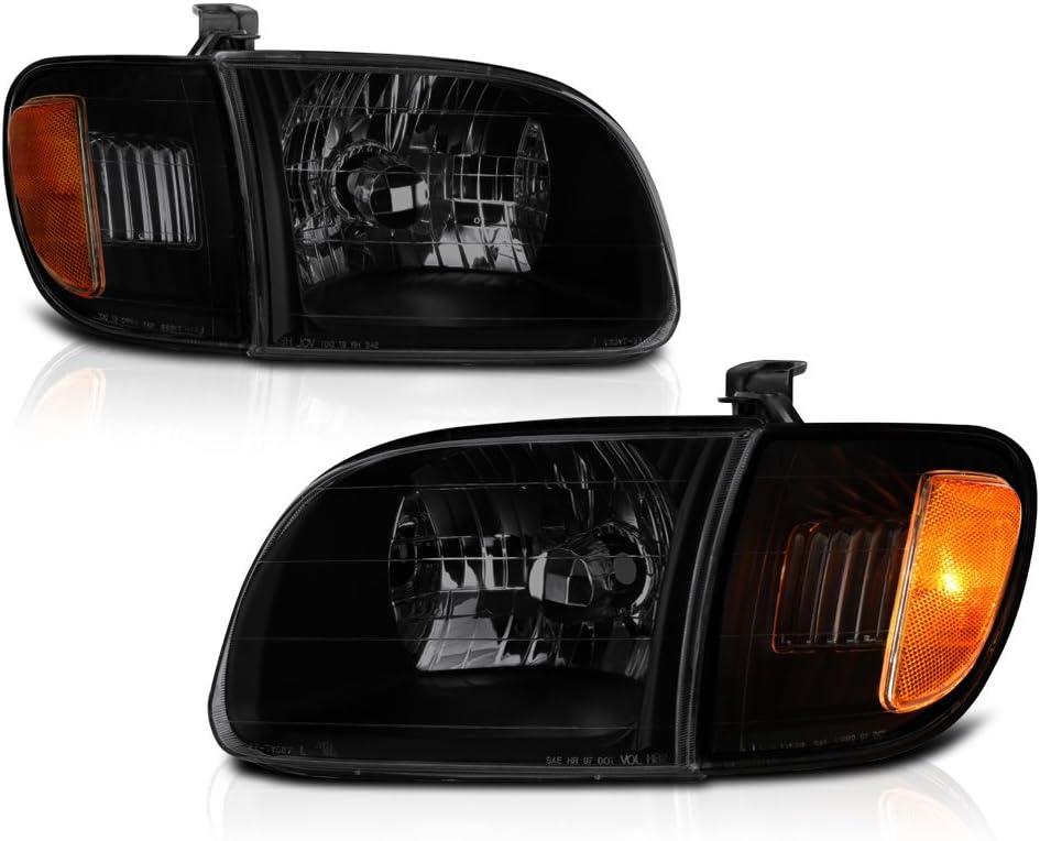 Black Smoke OE-Style Headlight & Corner Side Marker Lamp Assembly X188