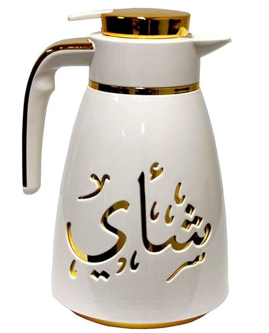 White Gold 1-Liter Vacuum Insulated Flask with Glass Liner R8103