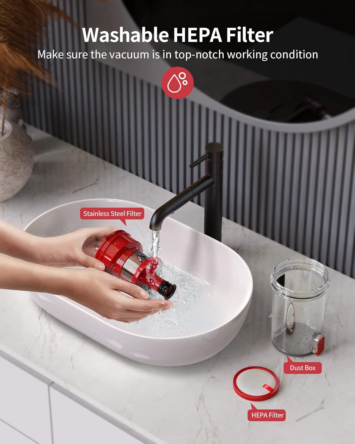 Cordless Stick Vacuum Cleaner with Detachable Battery T38586