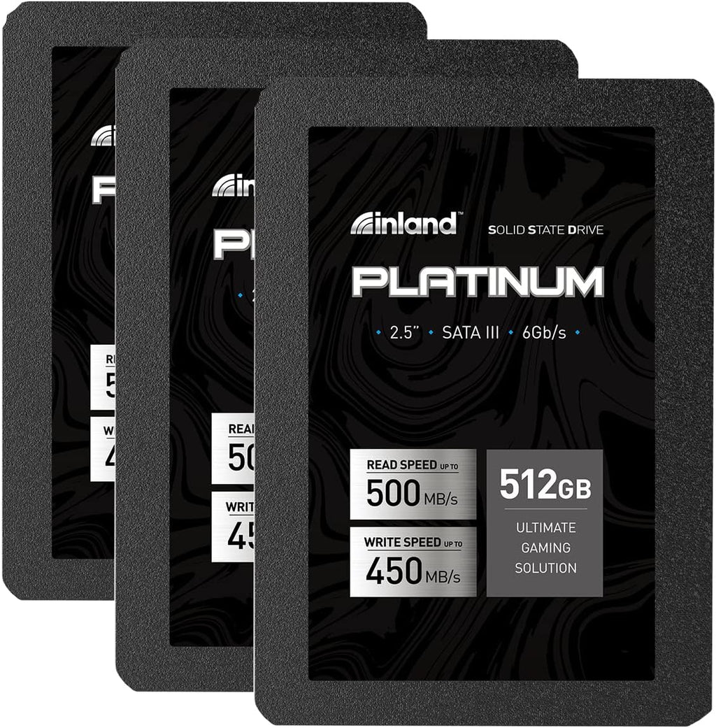 3 Pack 512GB SSD SATA III 2.5" Internal Solid State Drive U581