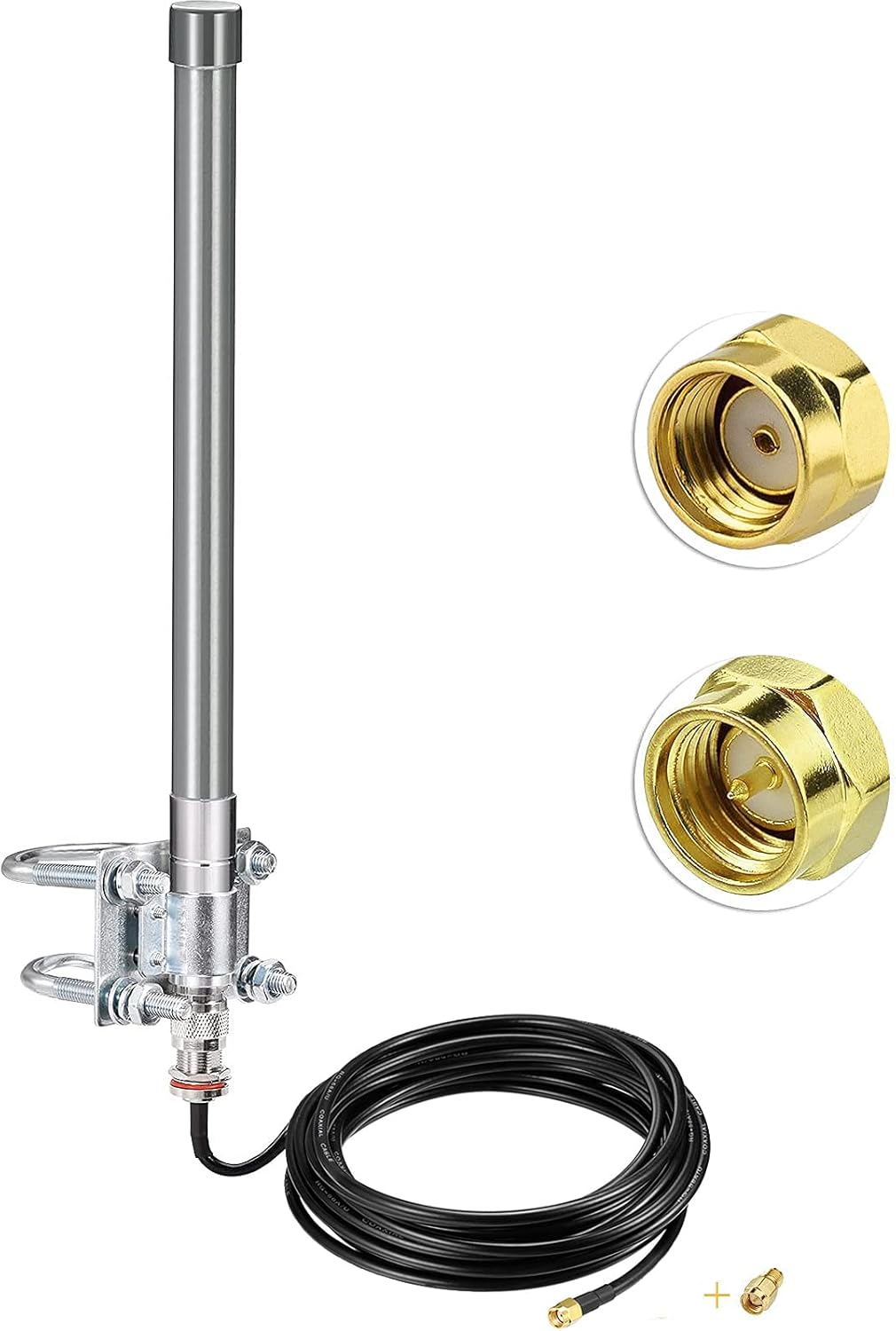 31.5inch 5.8 dBi Antenna 915MHz Lora Antennas Low Loss Cable 3.3ft Pack of 2 W572