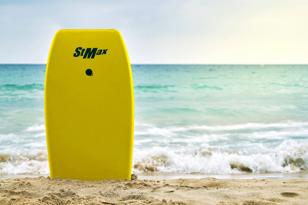 Yellow 41 Inch EPS Core Bodyboard with Wrist Leash R9679
