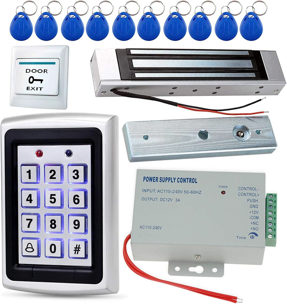 Electric Door Lock Set with RFID Keypad and Magnetic Lock Z604