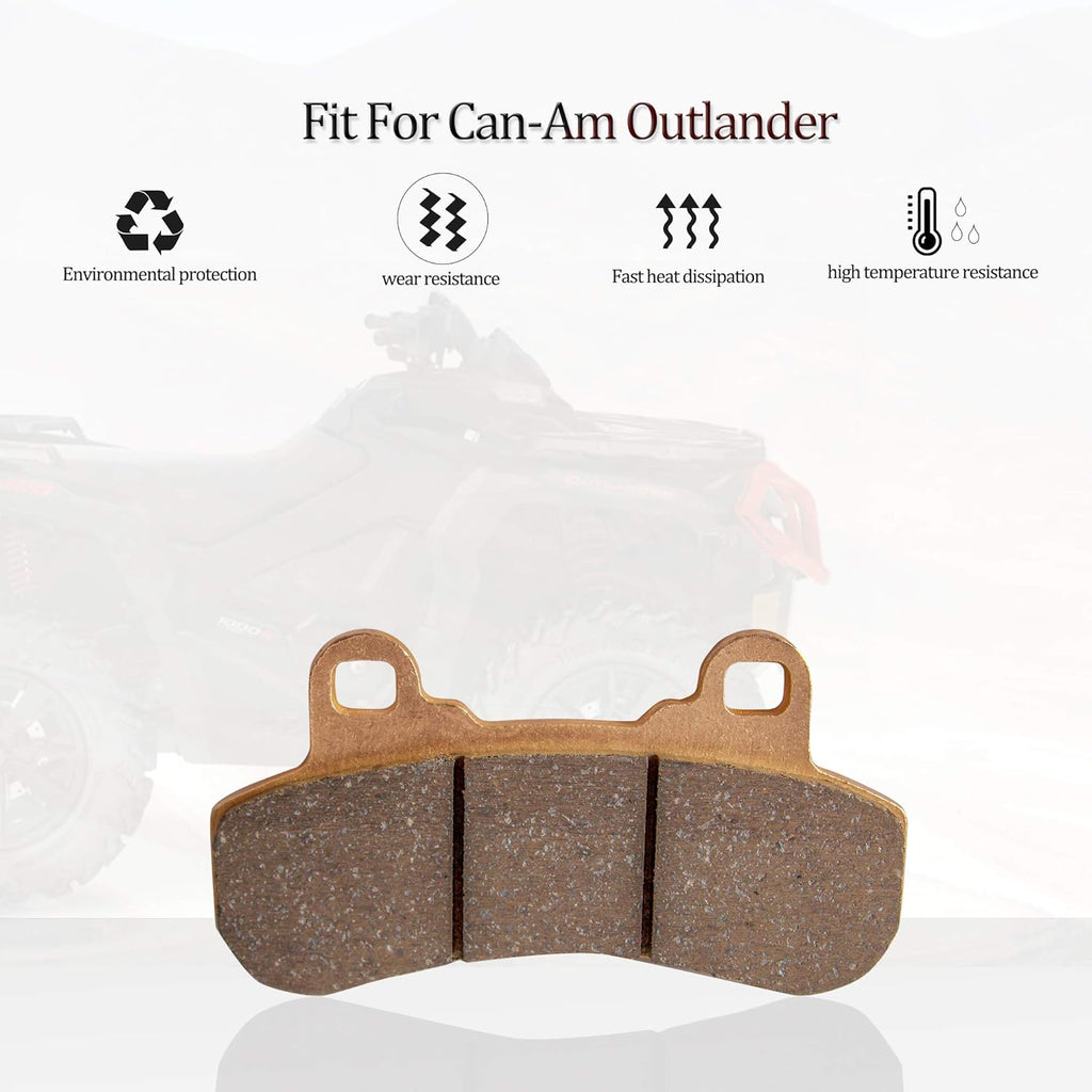 Front and Rear Brake Pads for Can-Am Maverick X3, Sintered Metal, Pack of 2 B68623