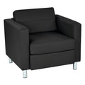 Black Faux Leather Armchair D14941