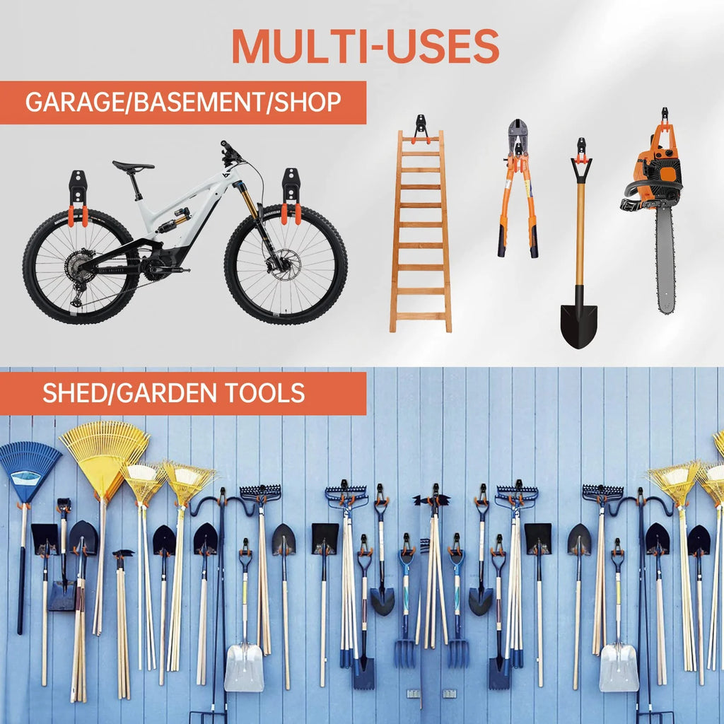 12 Packs Heavy Duty Steel Garage Storage Hooks with Tool Hangers X233