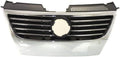 Chrome Shell Black Insert Grille Assembly for Volkswagen Passat 2006-2010 K5608