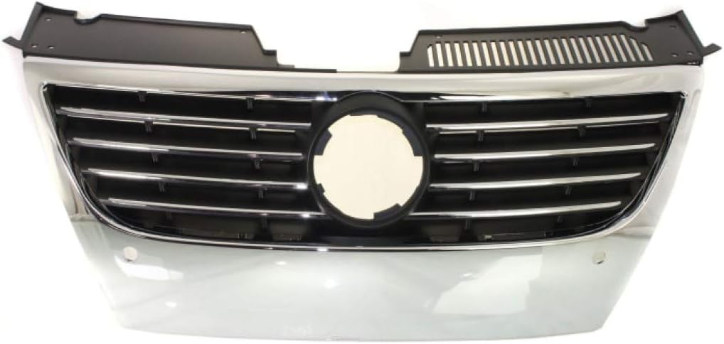 Chrome Shell Black Insert Grille Assembly for Volkswagen Passat 2006-2010 K5608