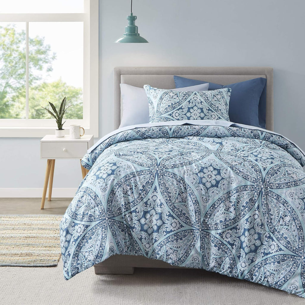 King Damask Coral 9 Piece Comforter Set with Sheet Set K908
