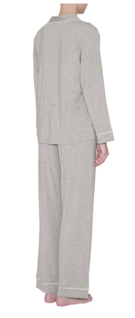 Heather Grey/Sorbet Pink Long PJ Set U8233