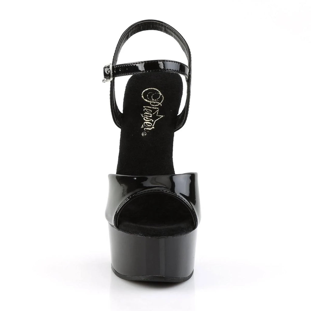Black Faux Leather Captiva-609 Shoes T74486