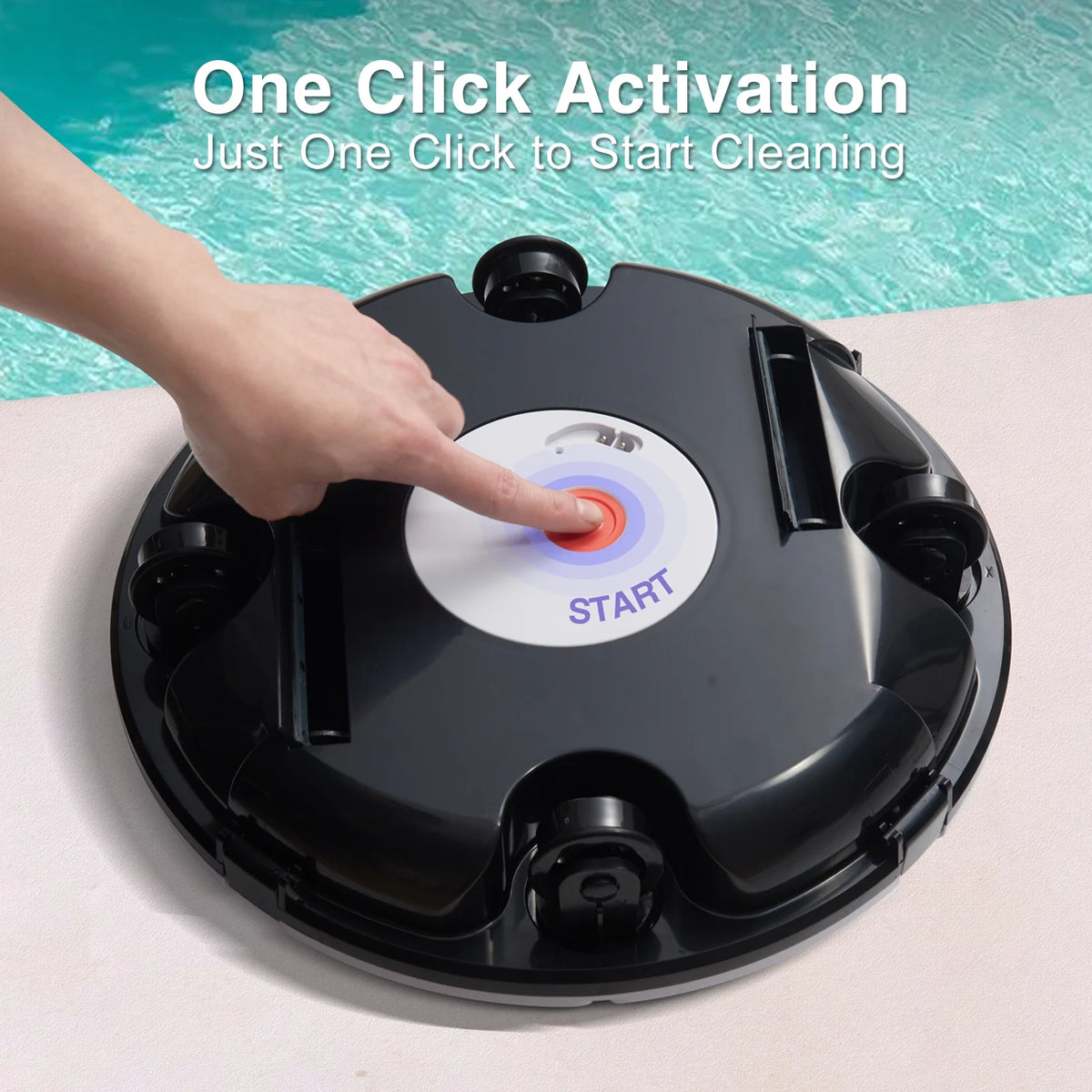 Cordless Robotic Pool Cleaner with Dual Suction Ports T11989