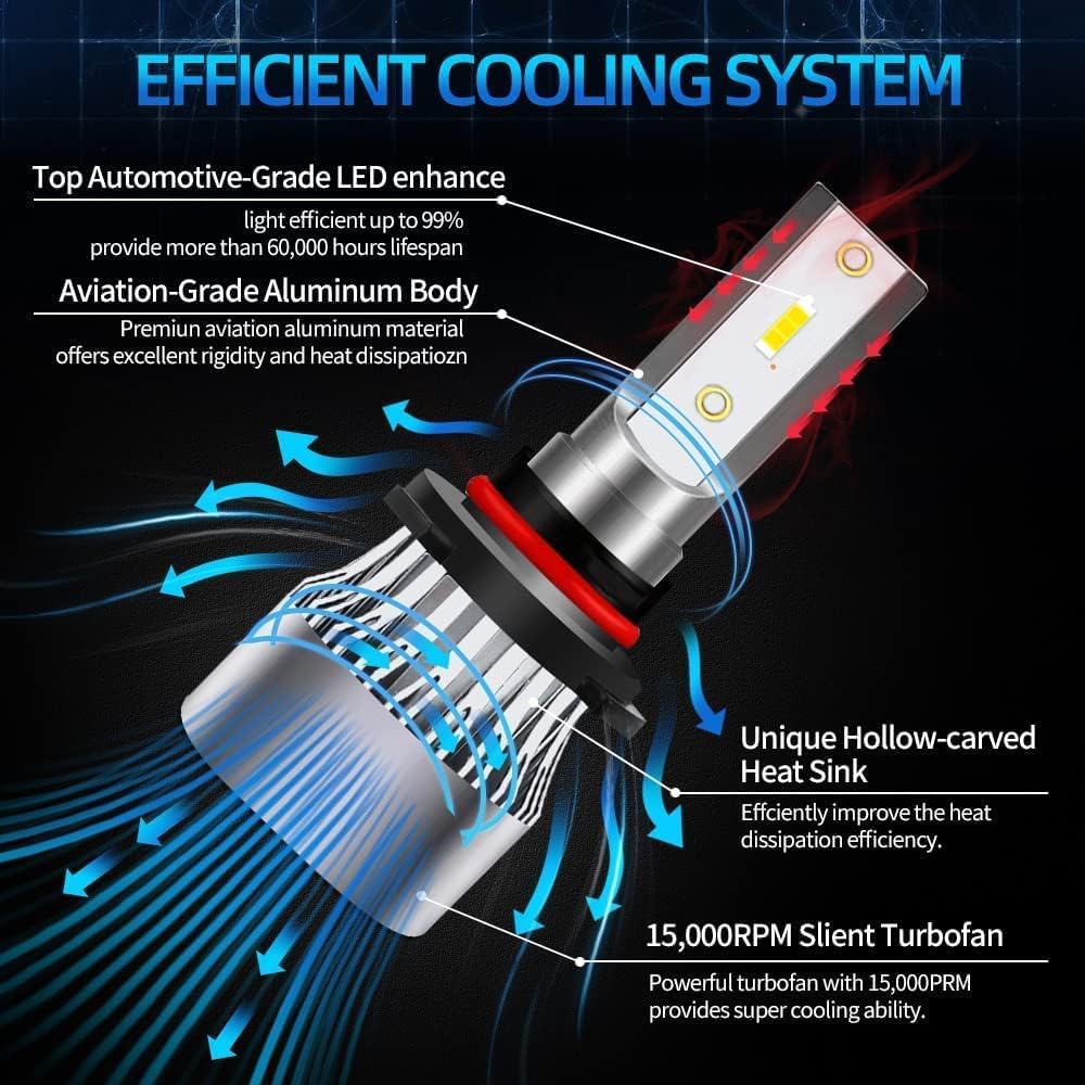 LED Headlight Bulbs Combo 240W 30000LM 6500K Cool White, Pack of 4 Pack of 2 D272