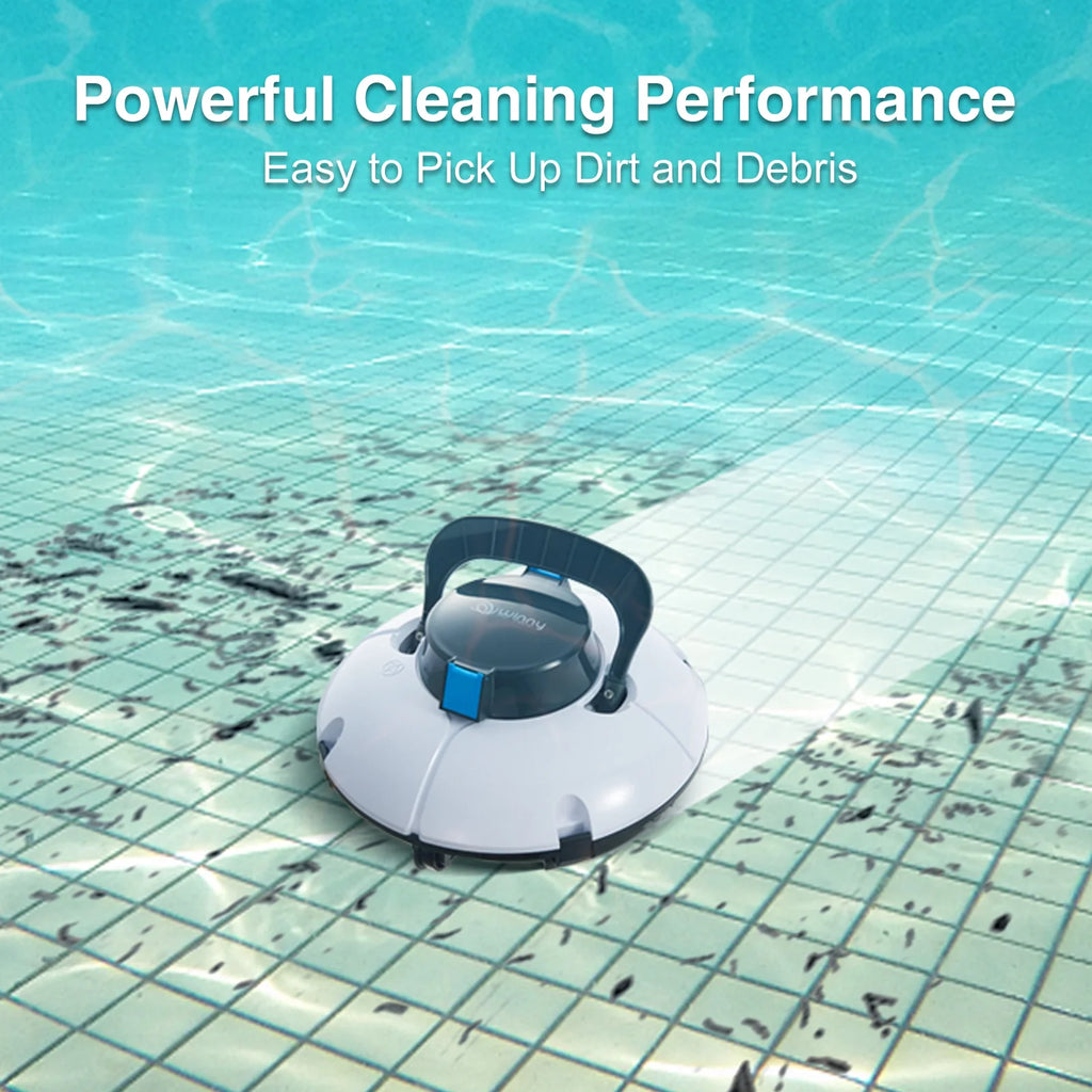 Cordless Robotic Pool Cleaner with Dual Suction Ports T11989
